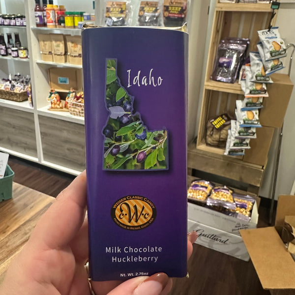 Milk Chocolate Huckleberry Idaho Bar Weiser Candy