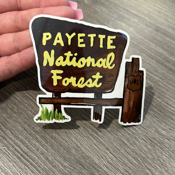 Payette National Forest Sign Sticker
