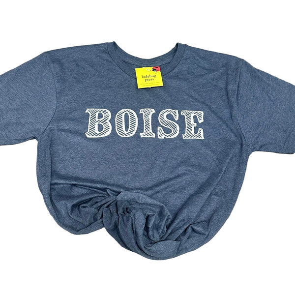 Vintage BOISE T-shirt, eco-friendly waterbased inks