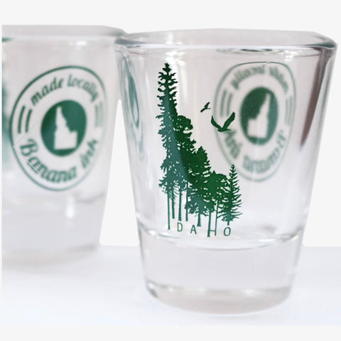 Idaho Wilderness Shot Glass, Banana Ink