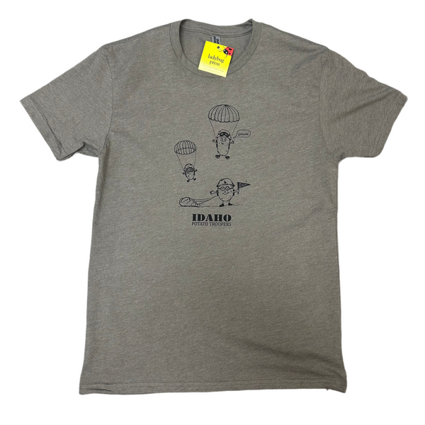 Idaho Potato Trooper T-shirt, Adult Sizes, Eco Friendly Water based Inks