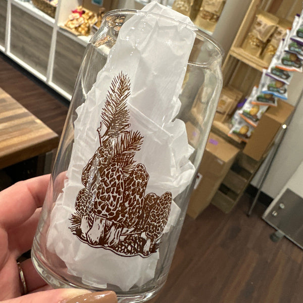 Idaho Morel Can Glass, Banana Ink