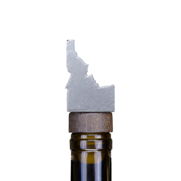 Idaho Metal Bottle Stopper, Silver