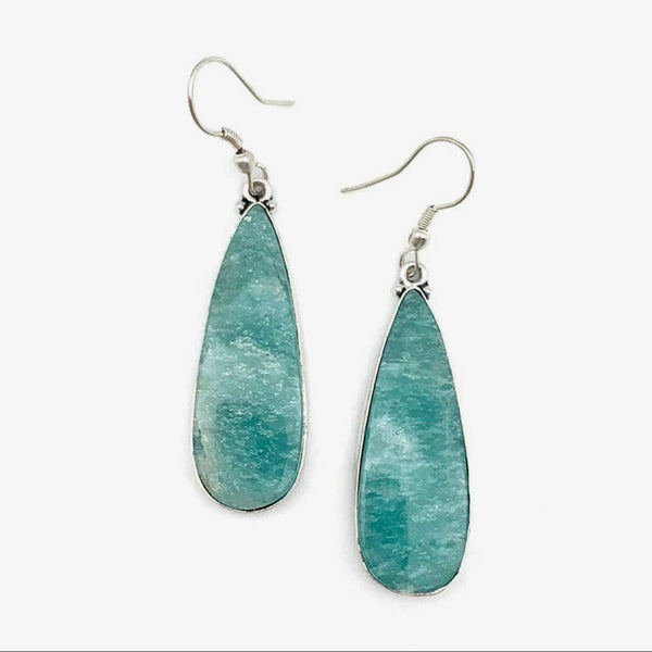 Kashi Semiprecious Amazonite Earrings