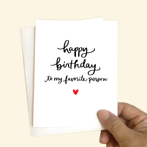 Greeting card - Happy Birthday Favorite Person