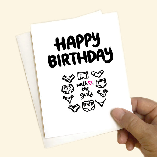Greeting card - Happy Birthday with love, the girls