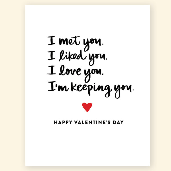 Greeting card - Keeping you