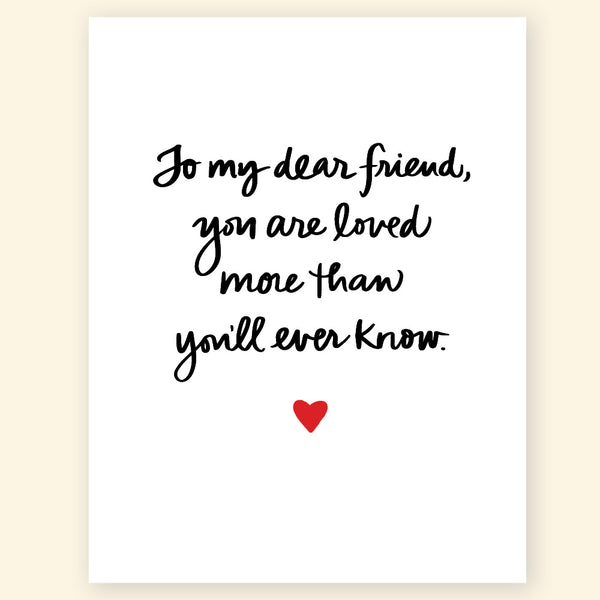 Greeting card - To my dear friend