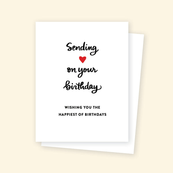 Greeting card - Sending love on your birthday