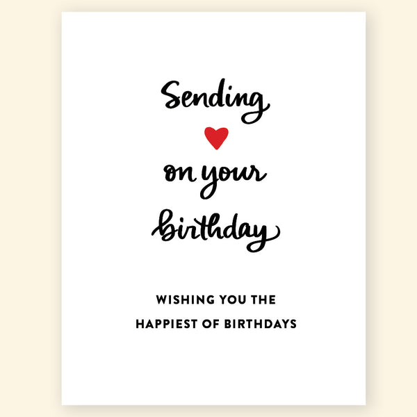 Greeting card - Sending love on your birthday