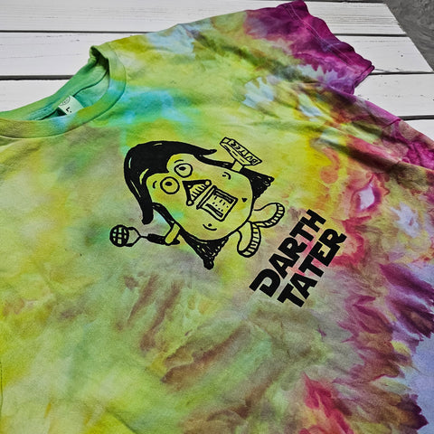 Ice Dyed Darth Tater Youth S-XL T-shirt, eco-friendly waterbased inks