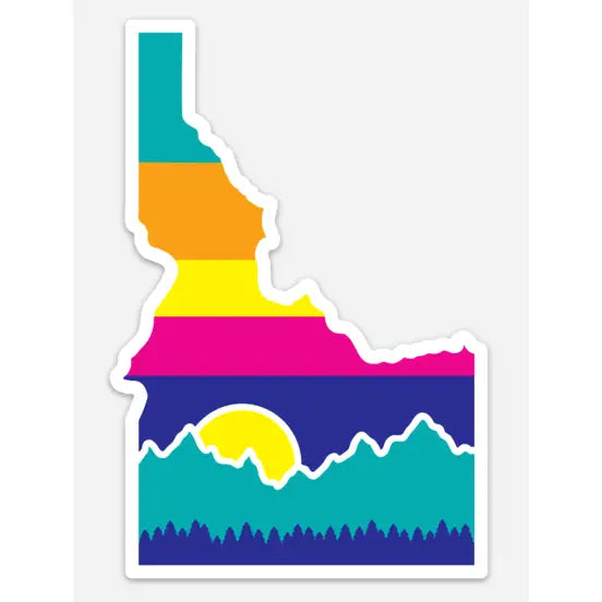 Scenic Neon Idaho Regular Sticker