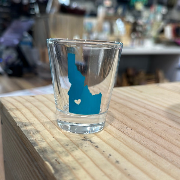 Idaho Heart Shot Glass