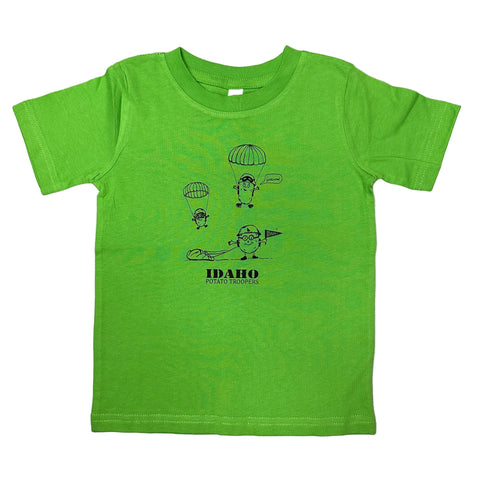 Toddler Idaho Potato Troopers T-Shirt, Eco Friendly Water based inks, Toddler Sizes