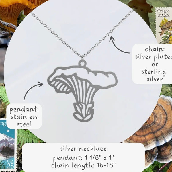 Chanterelle Mushroom Necklace