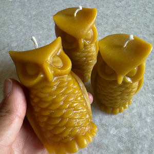 Owl Beeswax Candle 2.8oz