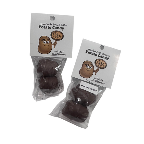 Weiser Classic Candy Potato Candy 1 oz. Huckleberry or Peanut Butter Flavored!
