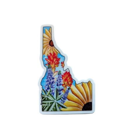 Lauren T Kistner Arts - Wild Flower Idaho 3" Sticker