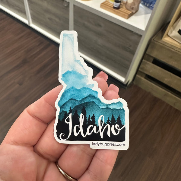 Idaho Mountain and Tree Full Color Magnet