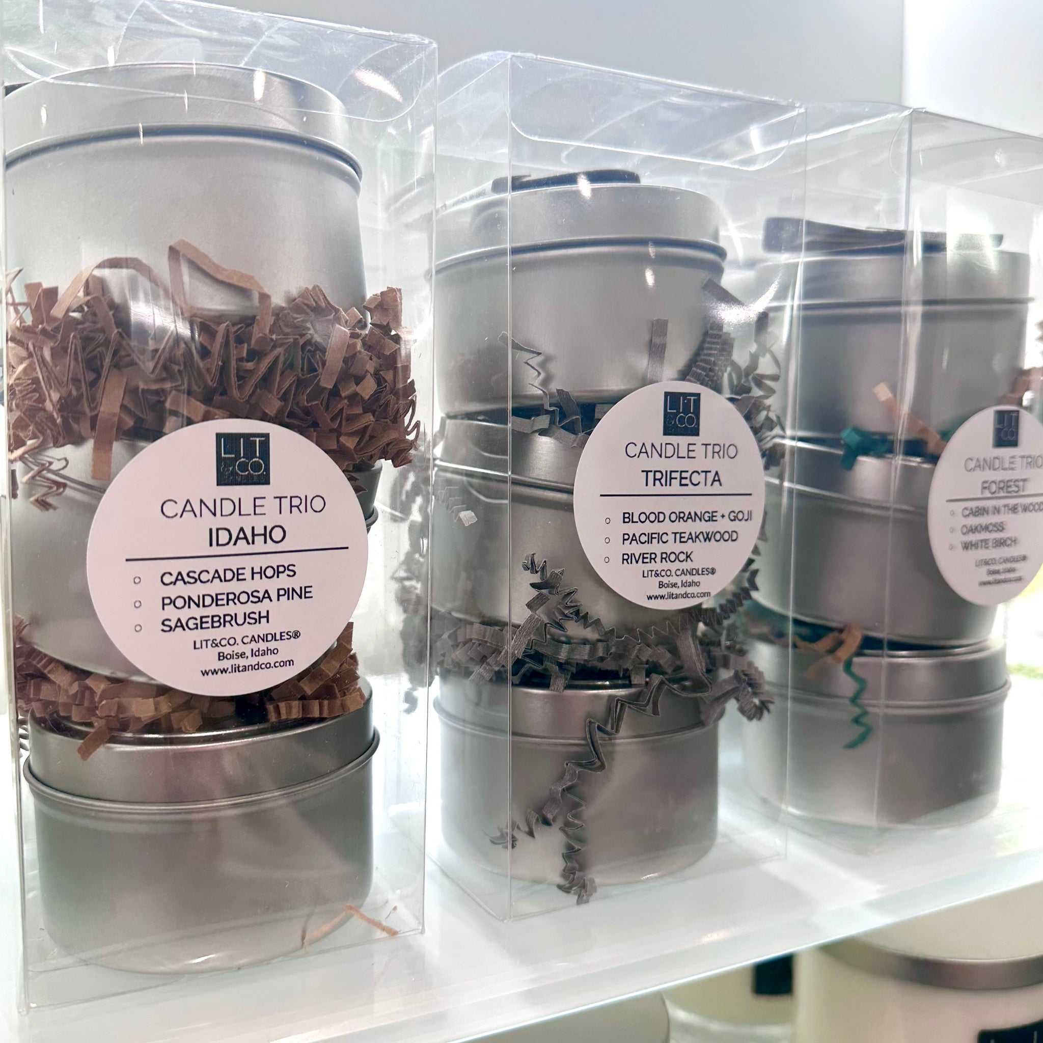 Lit & Co Trio 3-Pack of Travel Tin Candles