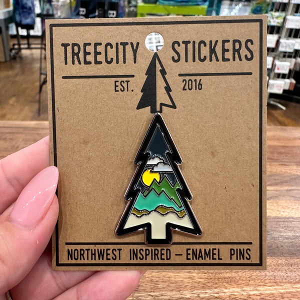 Wilderness Tree Enamel Idaho Pin