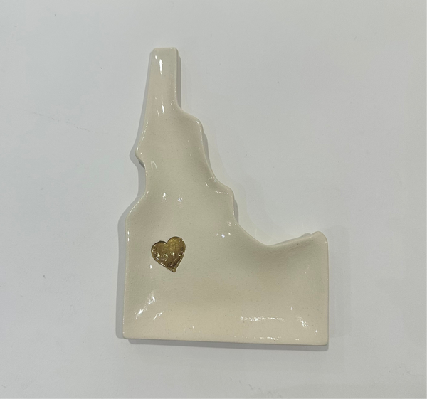 Idaho Dish with Gold Heart