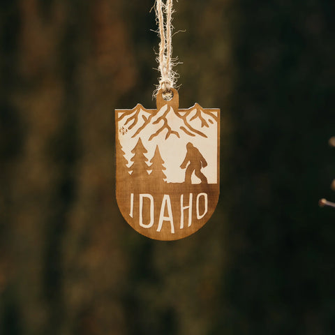 Idaho Mountains Bigfoot Ornament, CDA