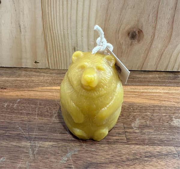 Chunky Bear Beeswax Candle 2oz