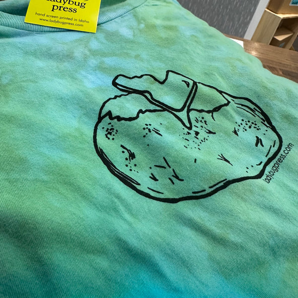 Ice Dyed Spud “Baked Potato” T-shirt, Adult Sizes