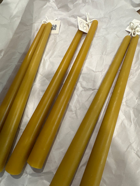 10” Taper 2pack Beeswax Candles 4oz