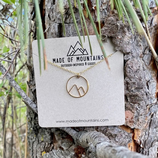 Twin Peaks Necklace, Gold