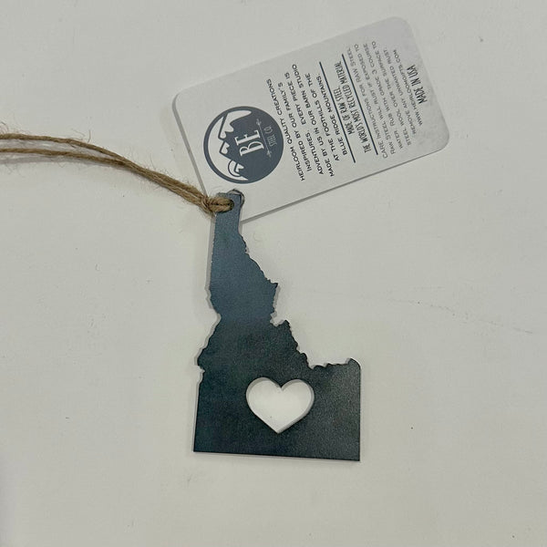 Idaho Heart Steel Ornament