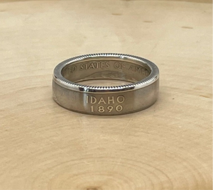 Idaho State Quarter Coin Ring - Silver Proof Edition