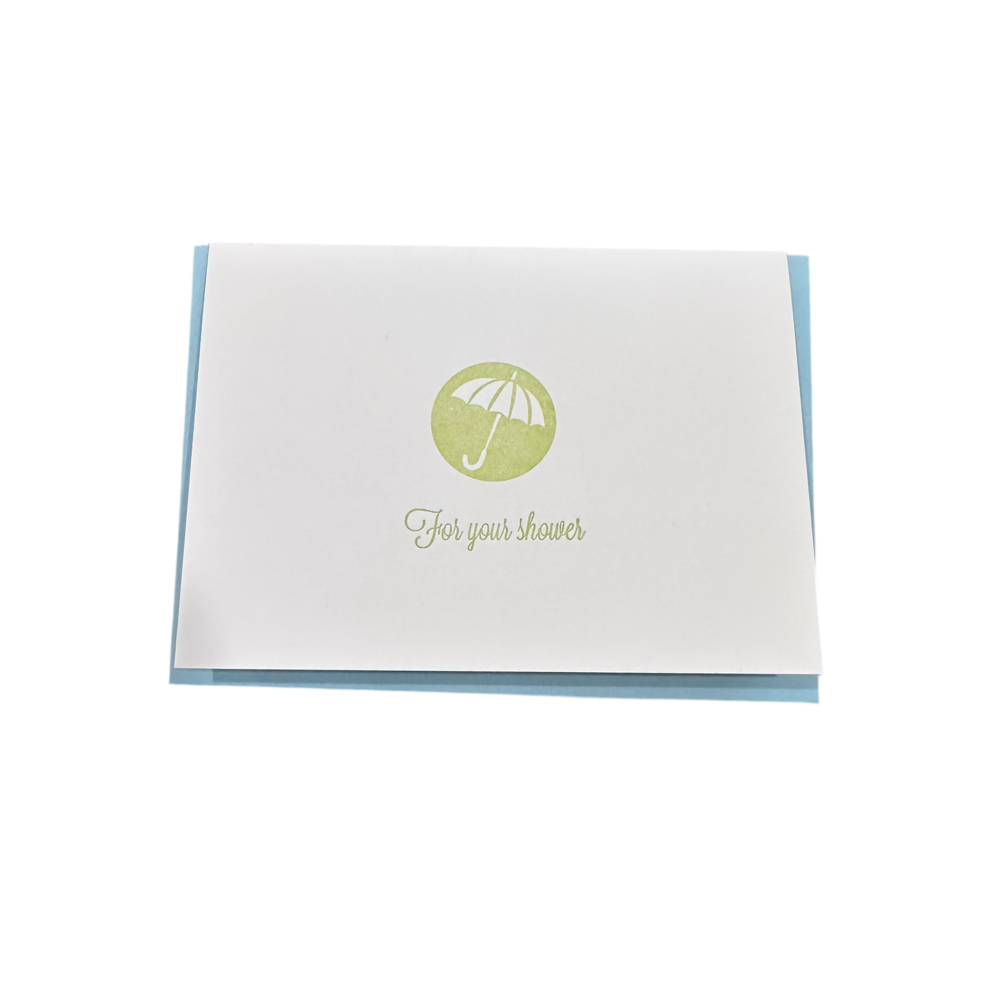 For Your Shower cards, letterpress printed card. Baby and Bridal Shower.