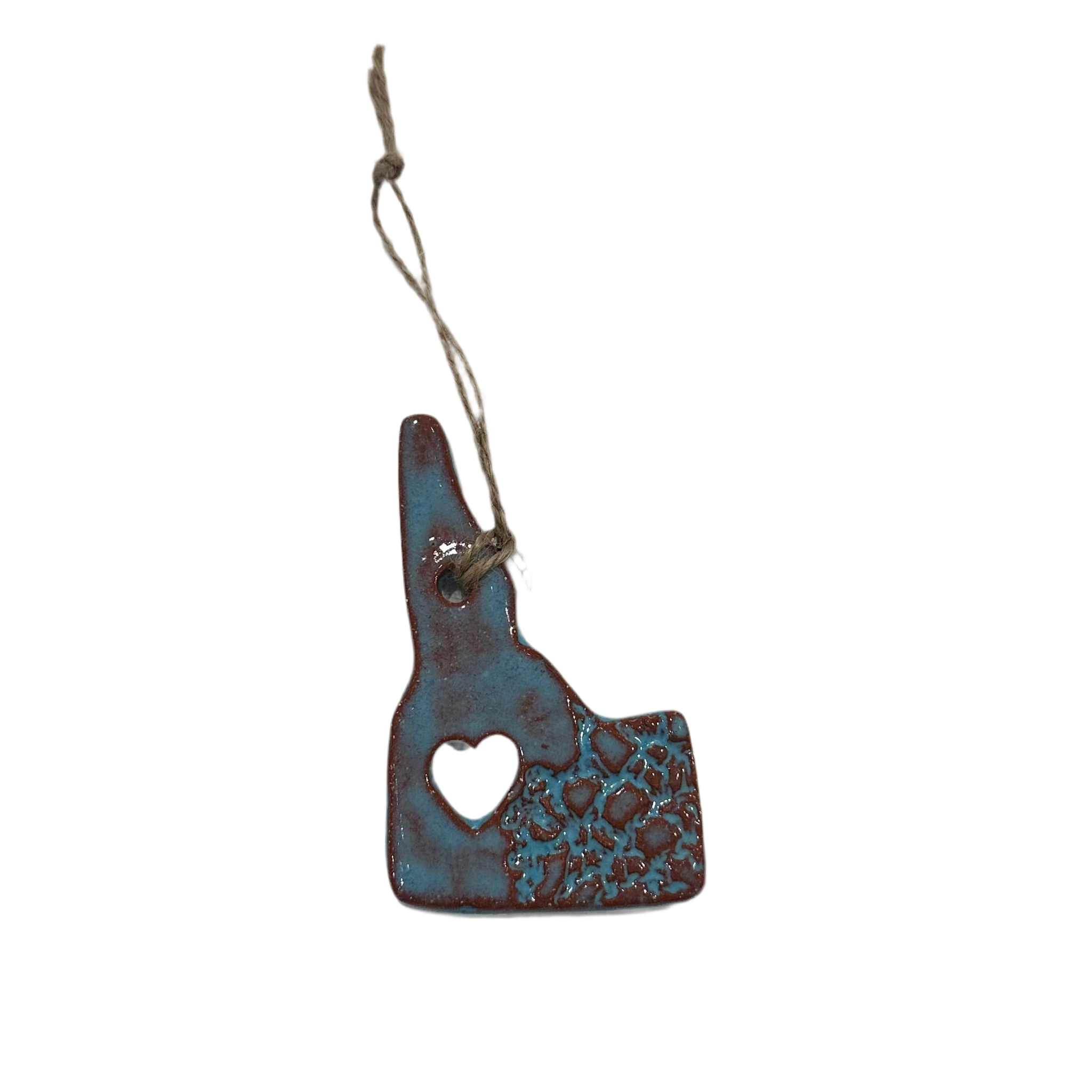 Ceramic Idaho Ornament, Blue