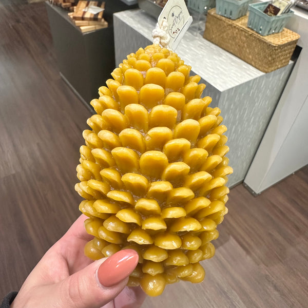 Jumbo Pinecone Beeswax Candle