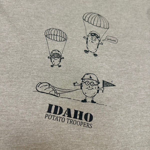 Idaho Potato Trooper T-shirt, Adult Sizes, Eco Friendly Water based Inks