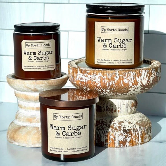 Up North Goods 8oz Soy Candles, Assorted Scents Including Huckleberry