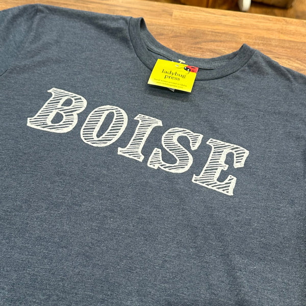 Vintage BOISE T-shirt, eco-friendly waterbased inks