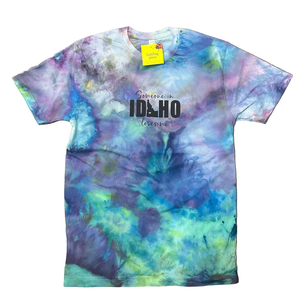 Ice Dyed Someone in Idaho Loves Me Youth T-shirt, eco-friendly water based inks