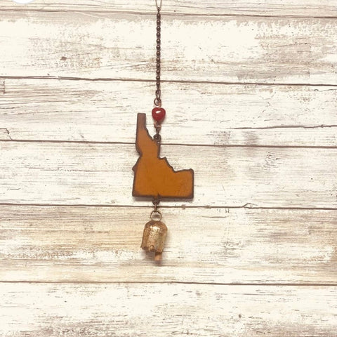 Idaho Shaped Garden Bell Charm