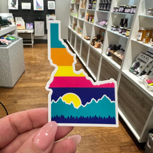 Scenic Neon Idaho Regular Sticker