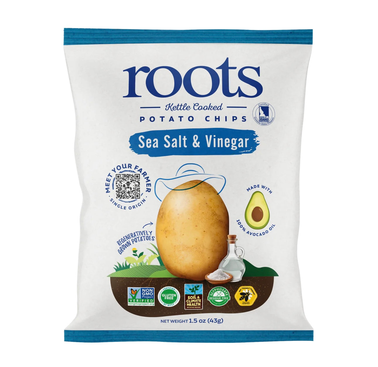 Snack Size Roots Idaho Potato Chips, Variety of Flavors 1.5oz