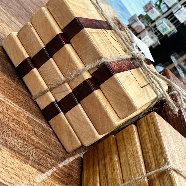 Idaho Wood Coasters Set