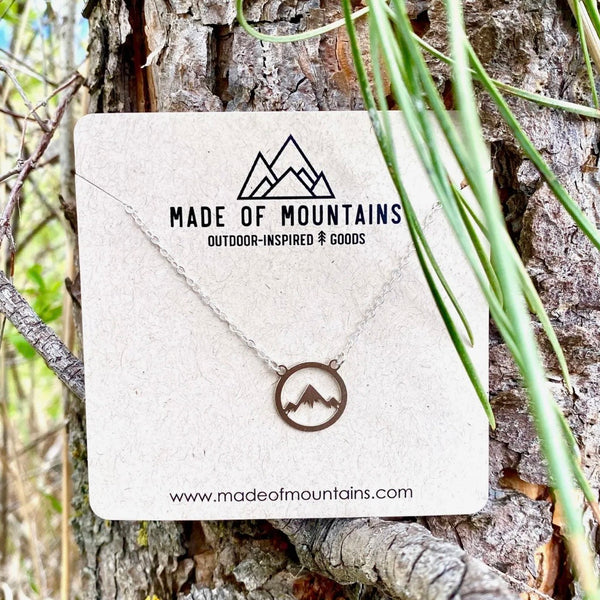 Mountainscape Necklace, Silver or Gold