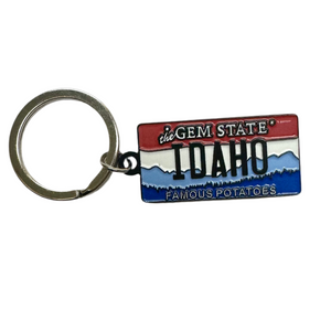 Idaho License Plate Enamel Keychain