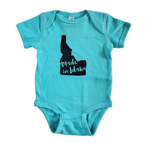 Made in Idaho Onesie, Assorted Colors, Eco-friendly waterbased inks