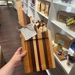 Idaho Shaped Charcuterie Board, Handmade in Boise