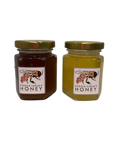 Steele Honey Mini 3oz Jar TSA Approved, Sweet Clover or Wildflower