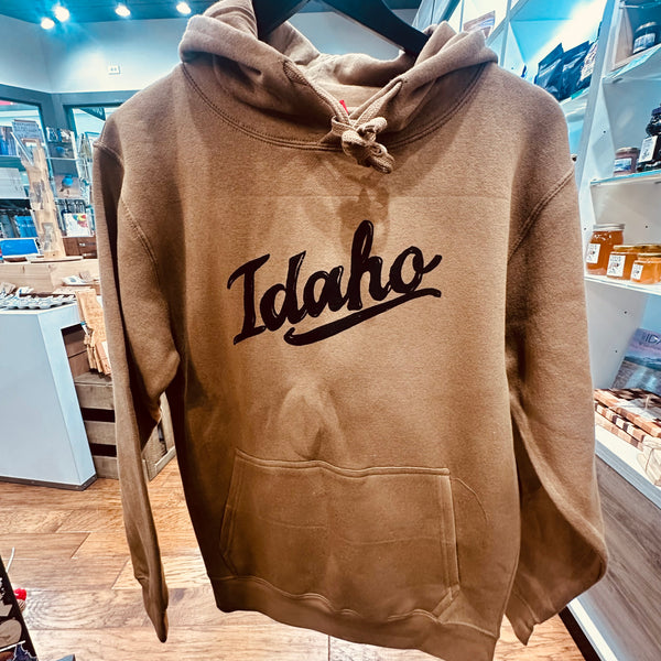 Retro Idaho Hoodie, Screen Printed Eco Friendly